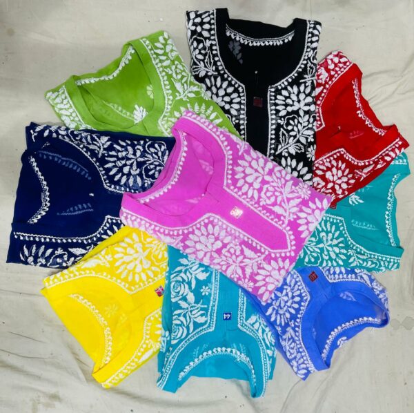 Cotton Fabric Gala Booti Kurti - Image 2
