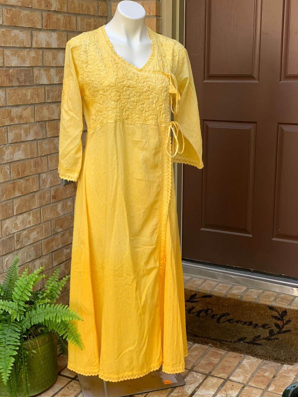 Angrakha Touch Designer Kurti Handwork Chikankari - Image 5