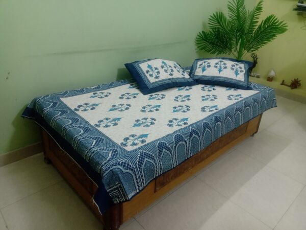 Jaipuri Elegant Print Elephant Flower Elite Print Bedsheet