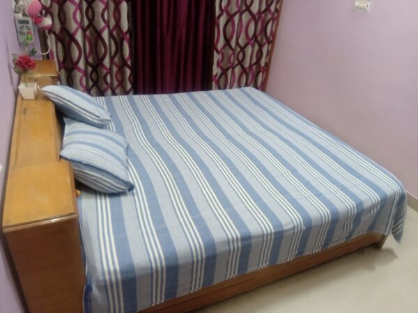 Blue Waves Ocean Print Cotton Pure Double bed sheet - Image 5