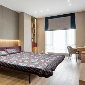 Mickey Mouse World Print Square Tiles Cotton Pure Double bed sheet