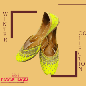 Designer Belly's For Women Yellow with boota work
