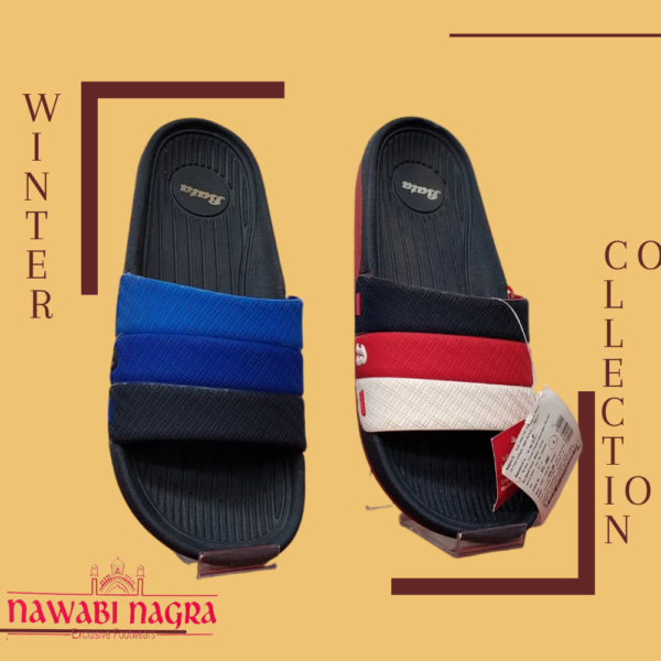 Solid Striped Slide Flip for Women