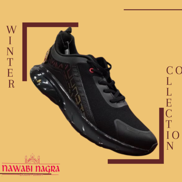 Solid Black Campus Panther Collection for Men