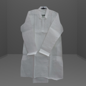Male White Kurta Chikankari Rama