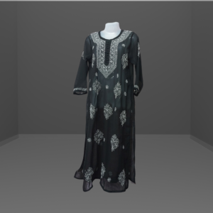 Chiffon Long Kurti Chikankari