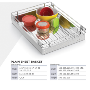 Sheet Plain Basket Essential Modular Kitchen Accessories 15 x 20 (inches)
