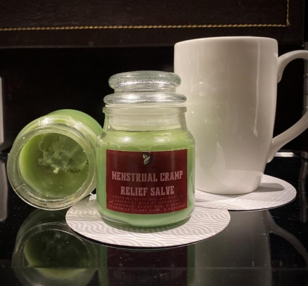 Menstrual cramp relief salve