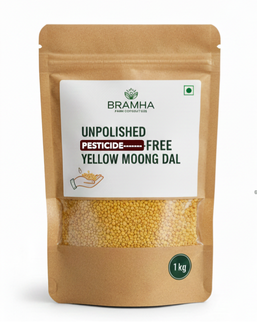 Unpolished Pesticide-Free Yellow Moong Dal